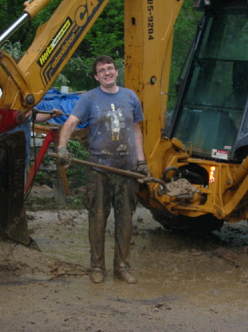 House Addition 2003 April 28 Randy muddy.jpg